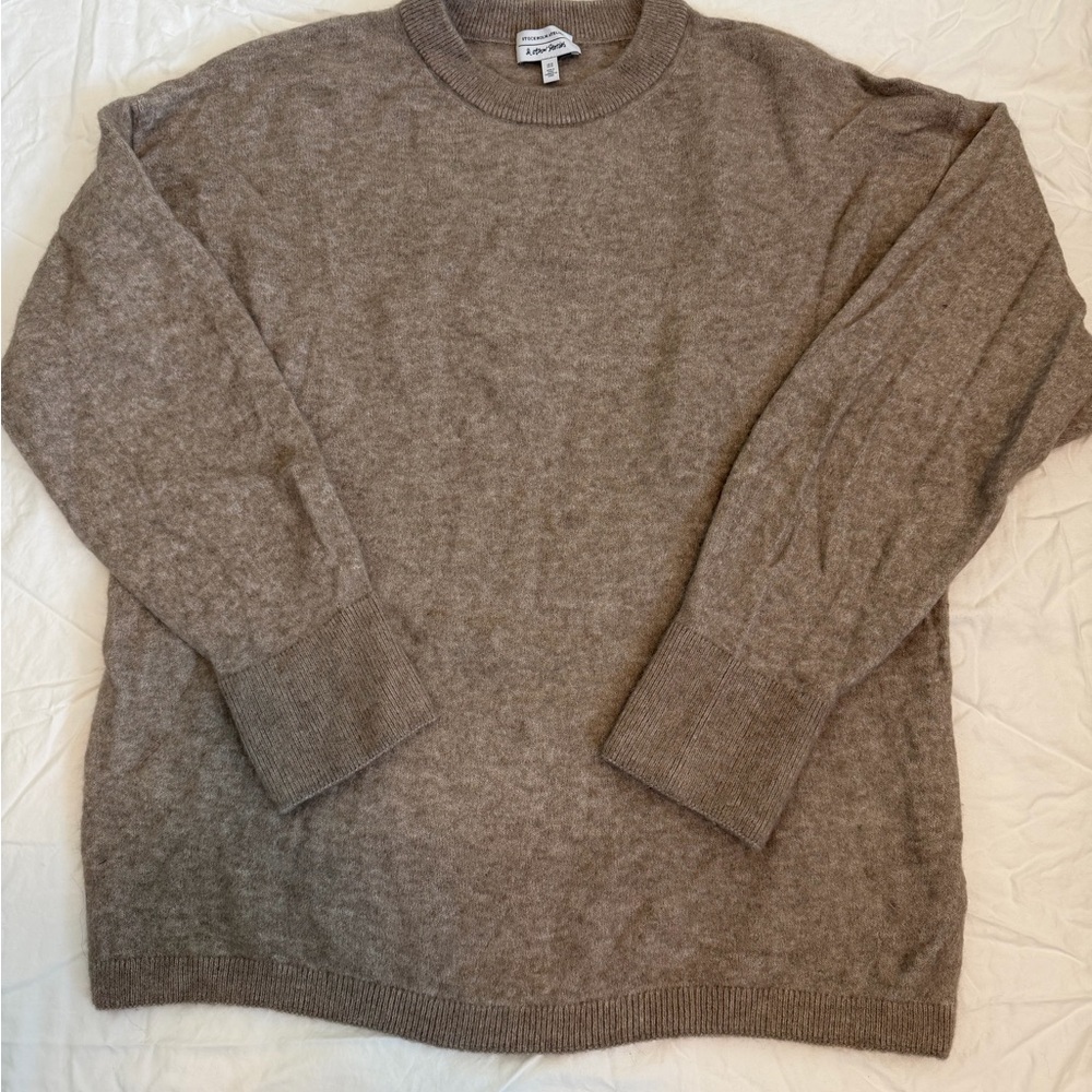 & Other Stories Taupe Crewneck Sweater